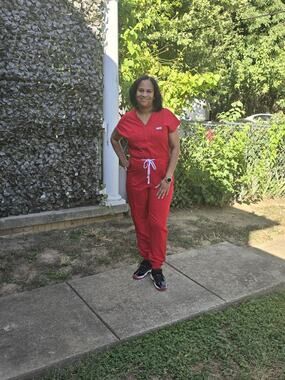 Red Scrub Medical Onesie – Comfortable, Functional & Stylish - Medium